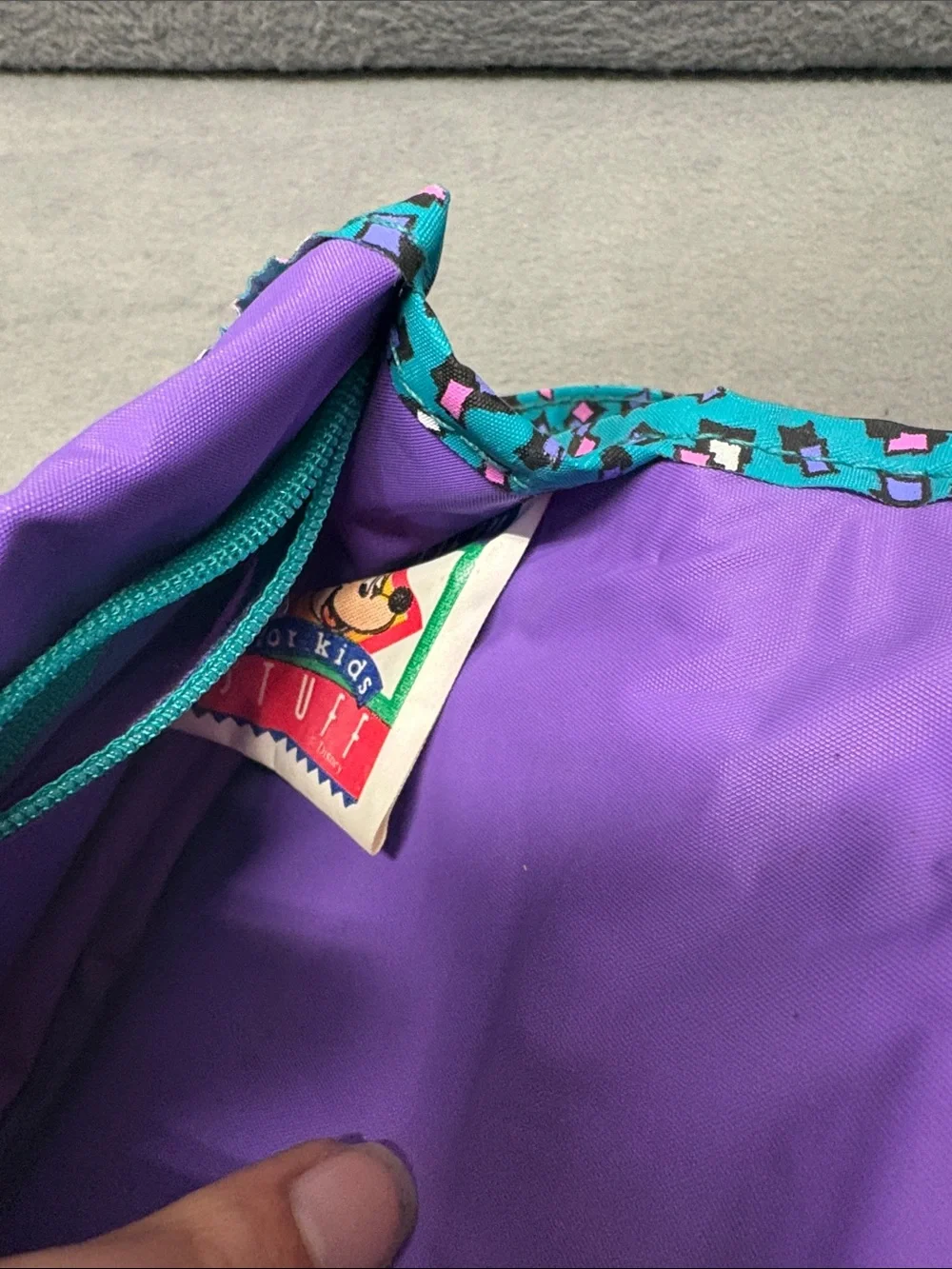 Disney Minnie Mouse Purple and Teal Kids Wristlet Purse